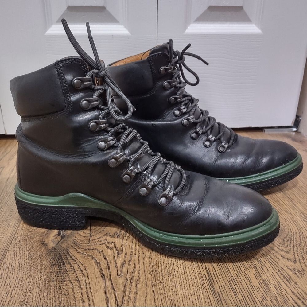 ECCO Women Crepetray Fashion Genuine Leather Combat Ankle Boot Size 10 - Picture 2 of 11